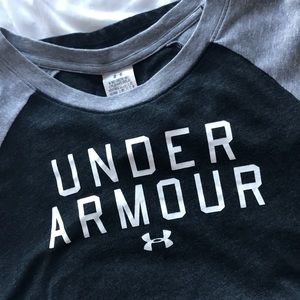 UNDER ARMOUR BASEBALL STYLE TEE, 3/4 SLEEVE